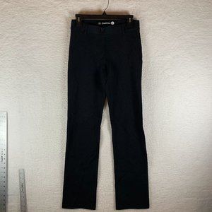 Betabrand Dress Yoga Pants Women Small Black Stretch Dark Wash Straight Leg 8623